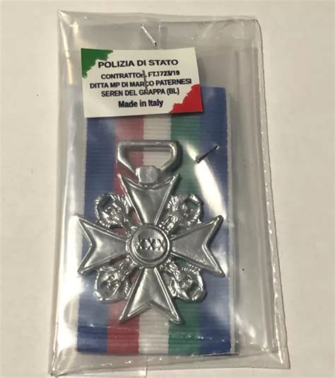 Medaglia Croce Polizia Anzianita Di Servizio Oro Xxx Anni Eur