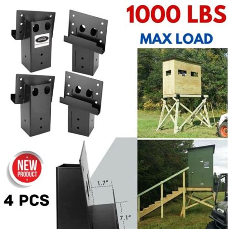 4 Pack Dual Angle Elevator Brackets 4x4 Deer Stand Hunting Blind Tower