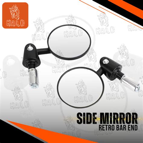 HALO MOTORS ADJUSTABLE BAR END SIDE MIRROR MOTORCYCLE BICYCLE