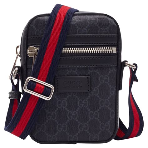 Gucci Gg Supreme Monogram Web Messenger Bag Black For Sale At 1stdibs