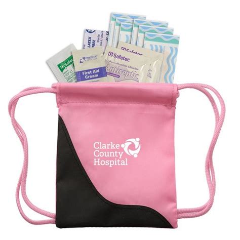 Pink Mini Sling First Aid Kit Personalization Available Positive Promotions