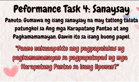 Peformance Task 4 Sanaysay Panuto Gumawa Ng StudyX