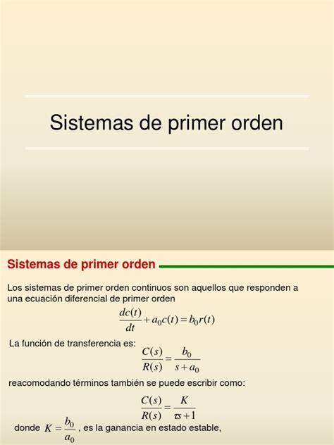 Pdf Clase A Sistemas De Primer Orden Dokumen Tips