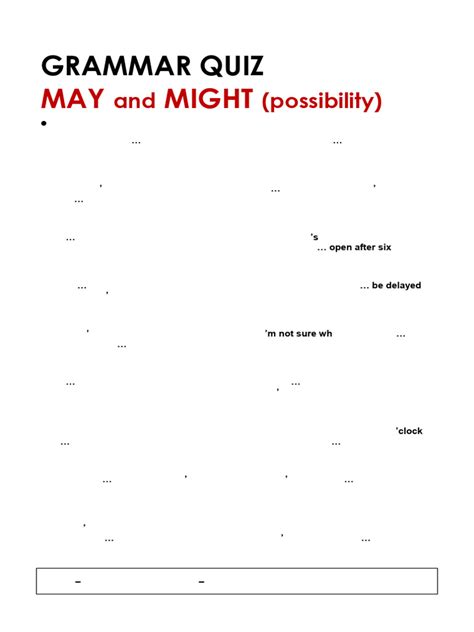 May Might Pdf