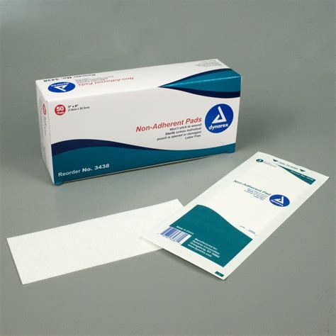 DYNAREX NON ADHERENT PAD STERILE 3X8 50 BX