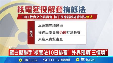 核三廠延役有望 立院朝野10日展開核電攻防 藍拚核電延役 綠傾全力反對｜三立新聞網 Youtube