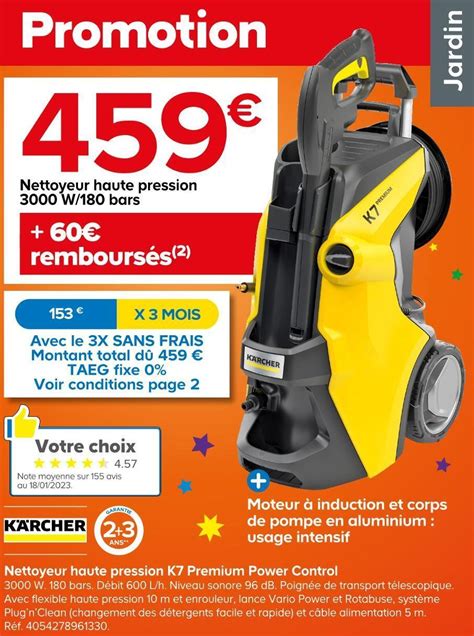 Promo Karcher Nettoyeur Haute Pression K7 Premium Power Control Chez