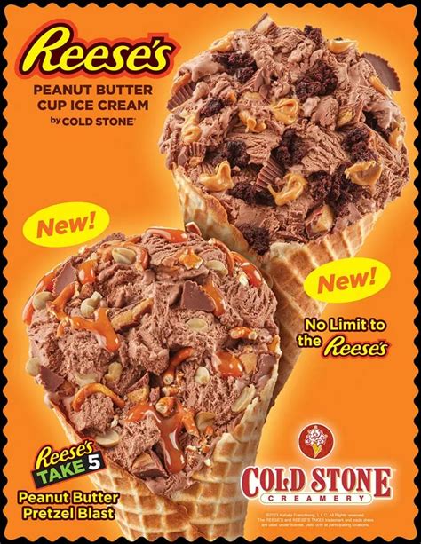 Cold Stone Creamery New Creations Made With Reeses Peanut Butter Cup