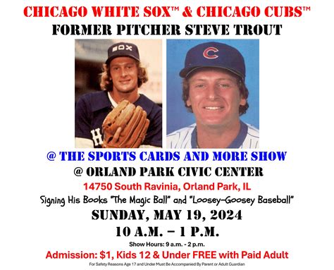 May 19 Meet Former Chicago White Sox Chicago Cubs Pitcher Steve