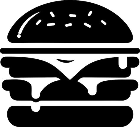 Premium Vector Burger Vector Silhouette Illustration 2