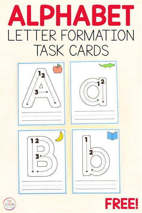 Alphabet Letter Tracing Task Cards