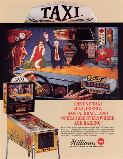 Taxi Williams Electronic Games Inc Wms Pinball 1988 Usa The