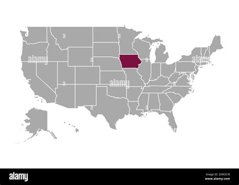 Map Of Usa Iowa Royalty Free Vector Image Vectorstock 58 Off