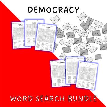 Democracy And Citizenship Read Alouds Word Search BUNDLE By MsZzz Teach