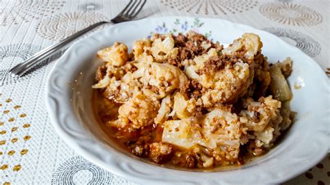 Bloemkool Met Een Papje Nee Joh Lekker Bloemkool Met Gehakt Paprika