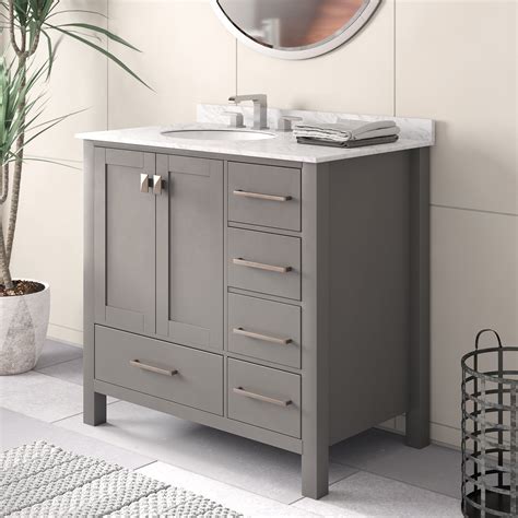 Ebern Designs Karine 36 Free Standing Single Bathroom Vanity With