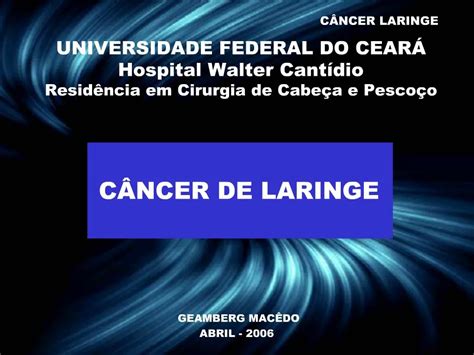 PPT UNIVERSIDADE FEDERAL DO CEAR Hospital Walter Cant Dio Resid Ncia