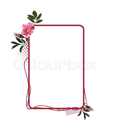 Rose Flower Frame Stock Vector Colourbox