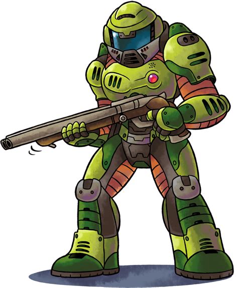 Doomguy Cartoon Doom Demons Doom Game Doom