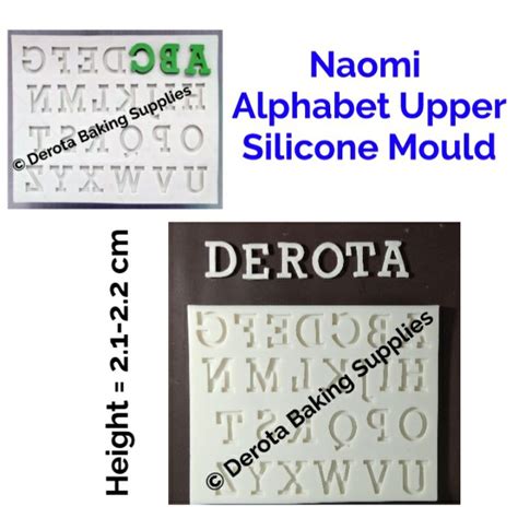 Jual Cetakan Silikon Huruf Naomi Alphabet Silicone Mould Cetakan Coklat