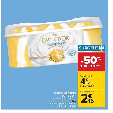 Promo Glace Fa On Yaourt Carte D Or Chez Carrefour Icatalogue Fr