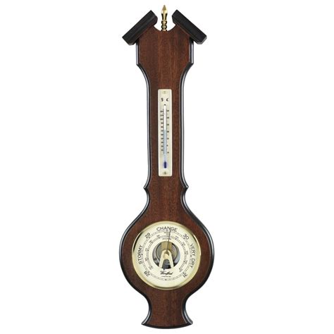 Woodford Wooden Hanging Banjo Barometer Weather Forecast Mm