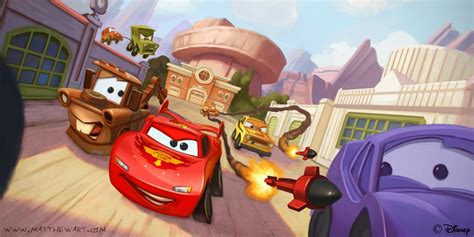 Matthew Art: Disney Infinity Car Playset illustration