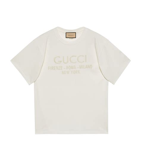 Mens Gucci White Cotton Logo T Shirt Harrods Uk