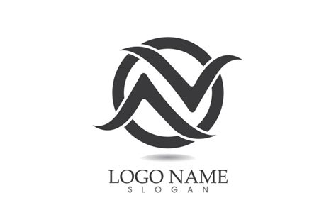 N Initial Business Name Logo Vector Design V7