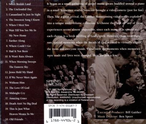 Bill And Gloria Gaither Gospel The Gaither Gospel Series Best Of