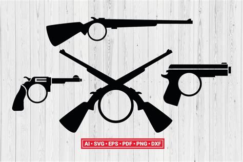 Hunting Rifle Sniper Gun Glock Monogram SVG Cut File Cricut