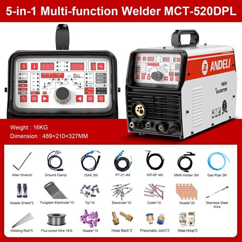 Buy ANDELI 220V Multiprocess MIG Welder MIG TIG Cut Cold MMA