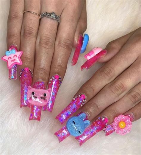 Kawaii Nails Jelly Hot Pink Aesthetic Kawaii Nails