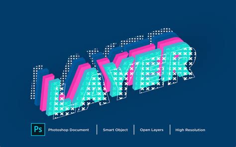 Layer Text Effect Design Photoshop Layer Style Effect - Illustration