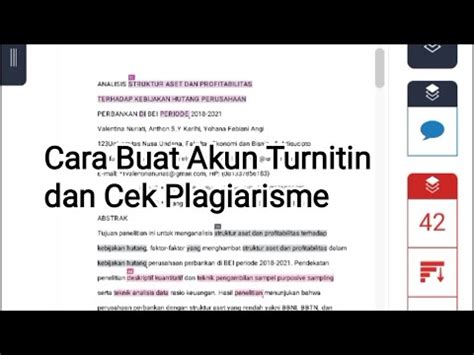 Cara Membuat Akun Turnitin Dan Cek Plagiasi Gratis Di HP YouTube