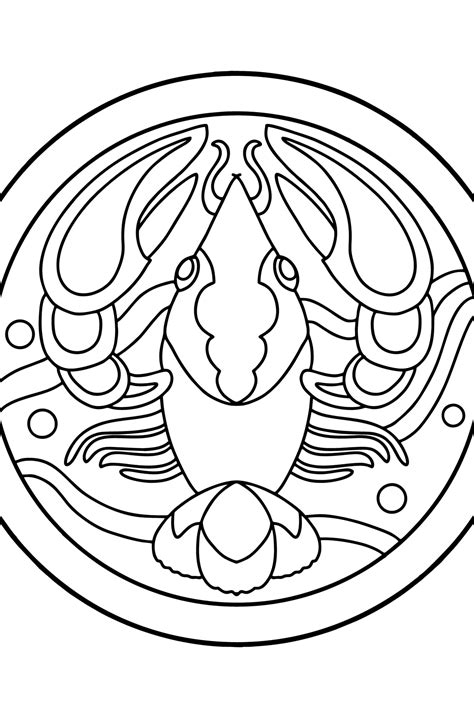 Cancer Zodiac Sign Zodiac Signs Coloring Pages For Adults Online