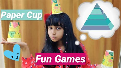 Fun Activities With Paper Cups Fun Games Paper Cup Games Fun At