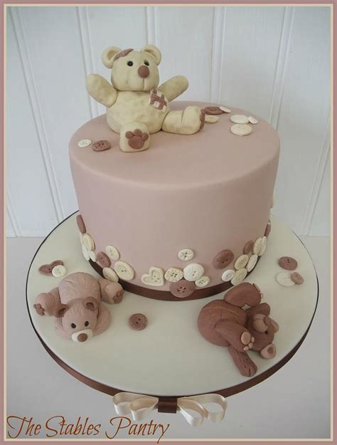 Teddy Bear Baby Shower Cake - Decorated Cake by The - CakesDecor