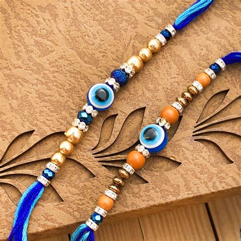 Celestial Evil Eye Sign Rakhi For Brother Set Of 2 Buy Online Rakhi