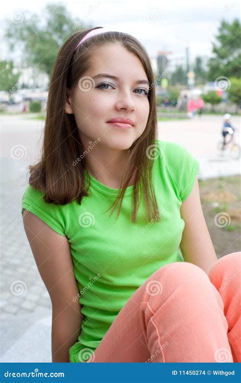 Belle Fille Photo Stock Image Du Regard Européen Bleu 11450274