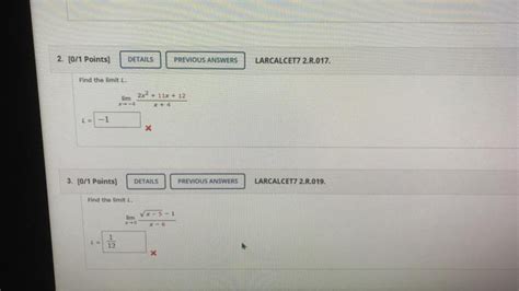 Solved F Points Details Previous Answers Larcalcet Chegg