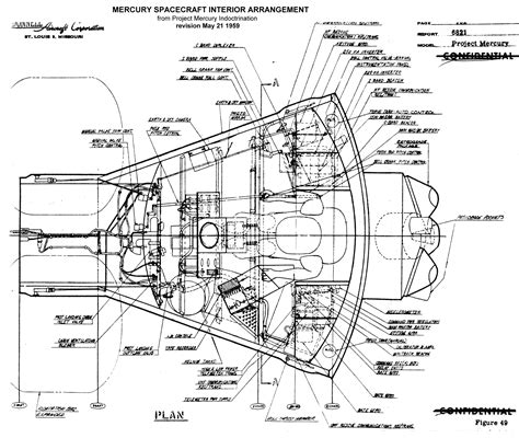 Mercury Spacecraft Interior Arrangement From Project Mercury