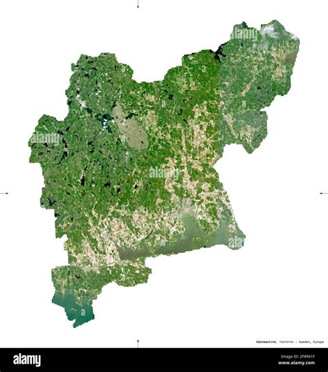 Vastmanland County Of Sweden Sentinel 2 Satellite Imagery Shape