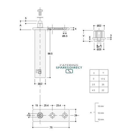 Adexa Refrigeration Door Closer Pivot