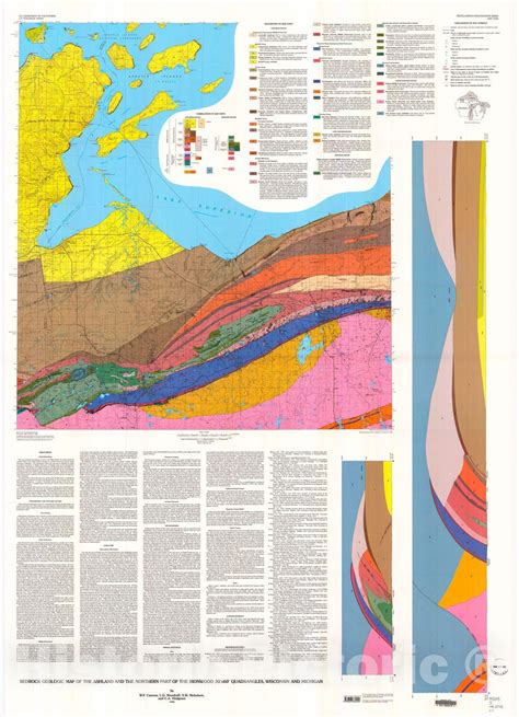 Map Bedrock Geologic Map Of The Ashland And The Northern Part Of The Historic Pictoric