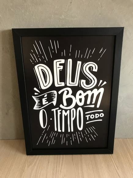 Quadro Deus Bom O Tempo Todo X Cm Tokquadros Elo