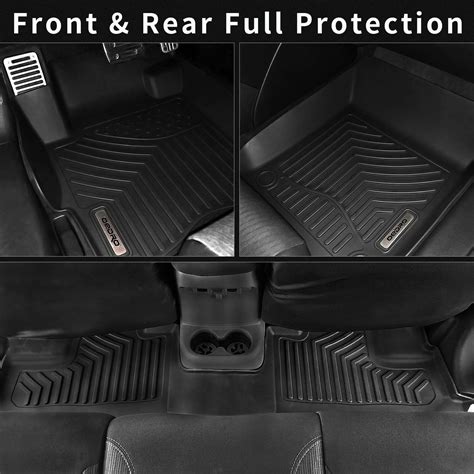 OEDRO Floor Mats For Toyota Tundra 2014 2021 CrewMax Cab All Weather