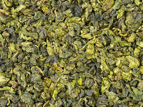 Dry Green Oolong Tea Leaves Stock Image - Image of champignon, lily ...