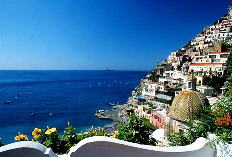 Blue Lagoon In The Resort Of Positano Italy Wallpapers And Images