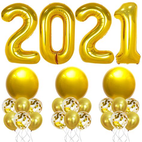 Gold 2021 Balloons Graduation Party Supplies Large 40 Inch Graduation